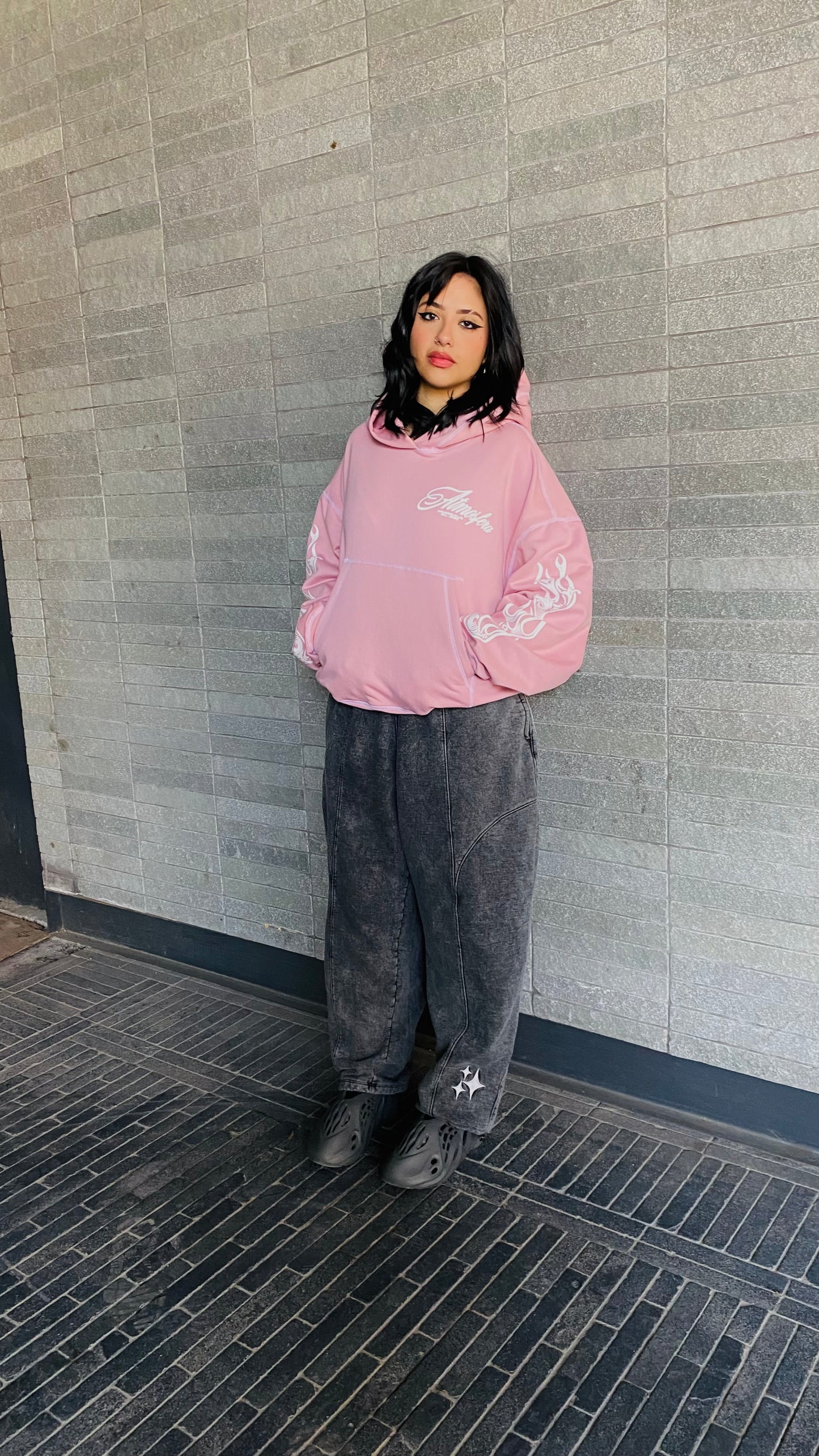 Poleron Boxy Fit Atmosfera Winners club Rosado