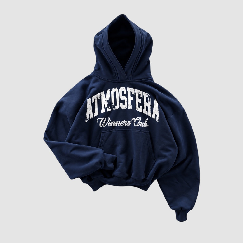 Polerón Atmosfera Winners Club Azul Oscuro Boxy Fit | Pre-Orden 15 Días Hábiles