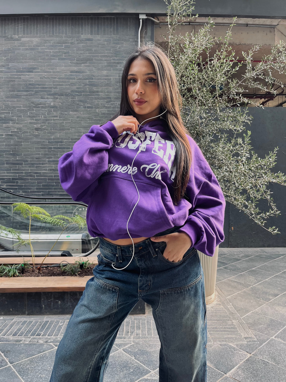 Poleron Boxy Fit Atmosfera Winners Club MORADO PRE - ORDEN 15 Días Hábiles