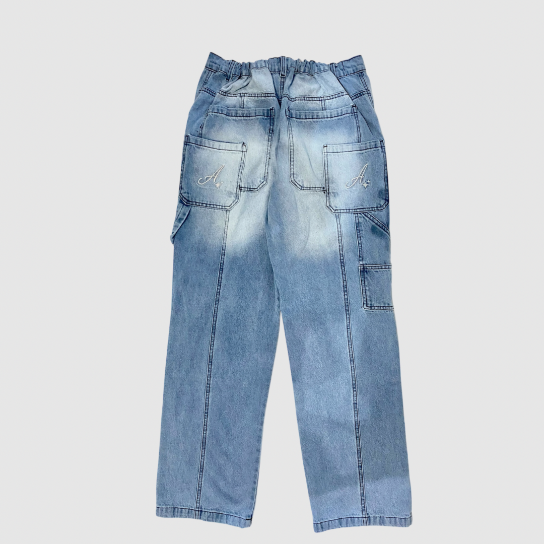 Pantalón Carpintero Doble Rodilla Atmosfera Celeste