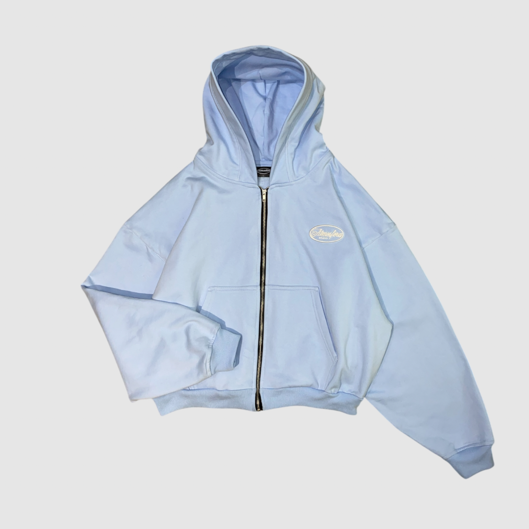 Poleron Zipper Atmosfera Eclipse Celeste