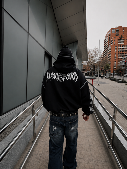 Polerón Boxy Fit Obsidian Negro | Atmosfera