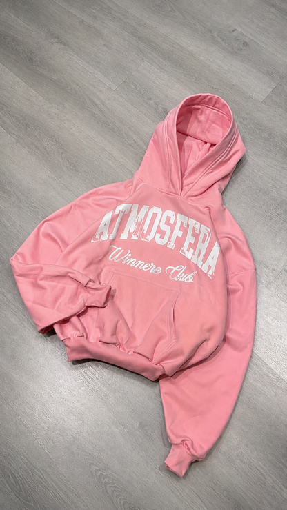 Poleron Boxy Fit Atmosfera winners club Rosado Pastel PRE - ORDEN 15 Días hábiles