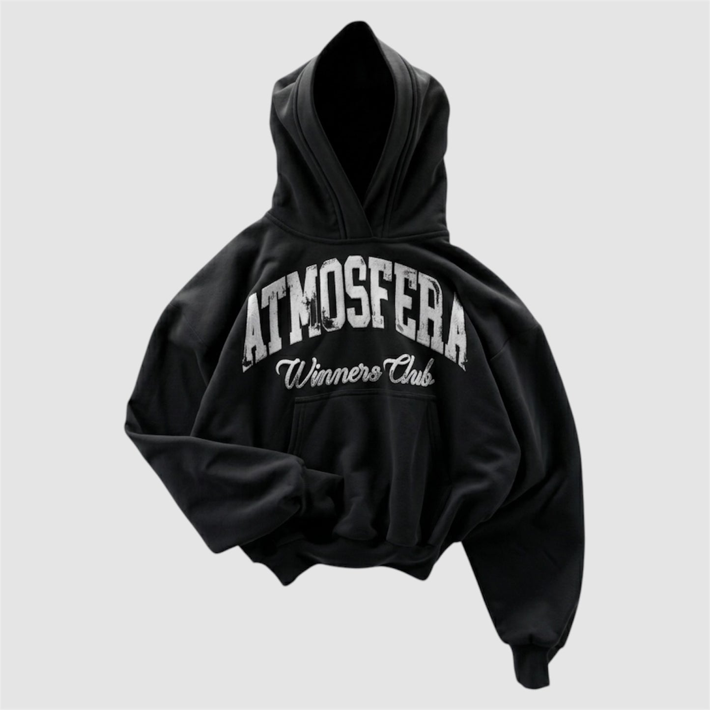 Poleron Boxy Fit Atmosfera Winniers Club Negro.                           PRE - ORDEN 15 días Hábiles