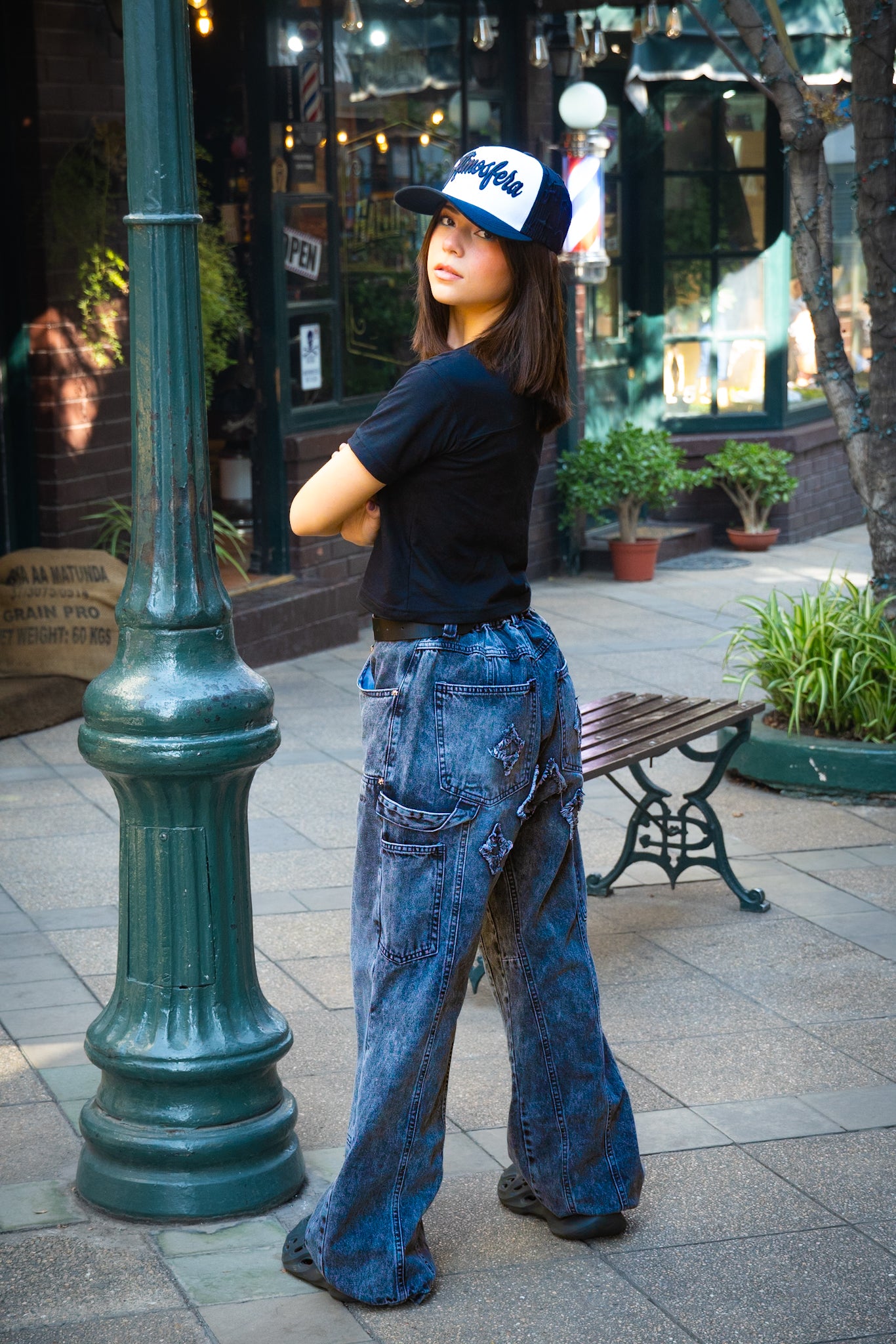 Pantalón Flare Carpintero Doble rodilla Atmosfera Grabillado