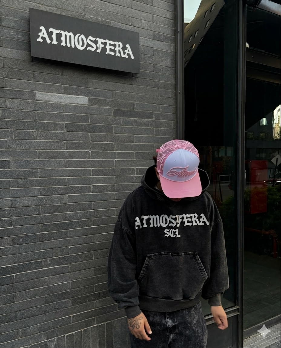 Gorra Atmosfera Brand Rosada con Blanco