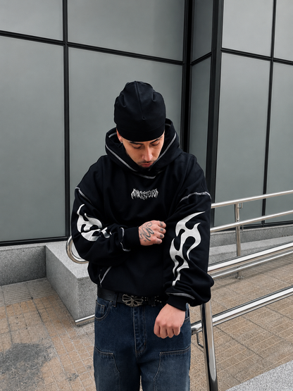 Polerón Boxy Fit Obsidian Negro | Atmosfera