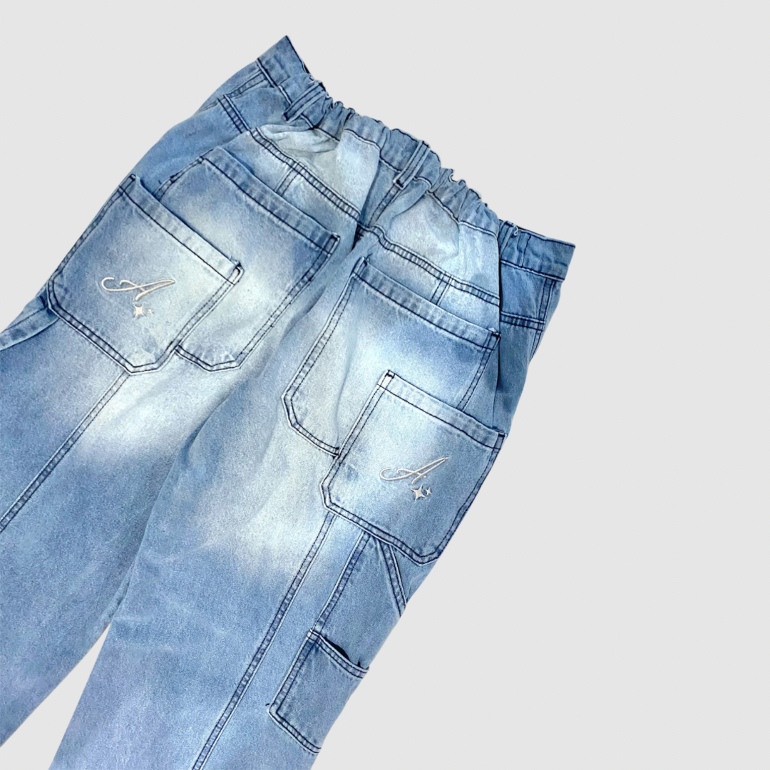 Pantalón Carpintero Doble Rodilla Atmosfera Celeste