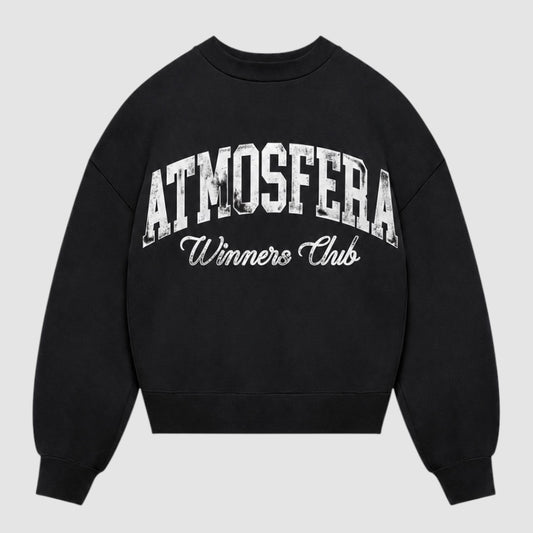 Poleron Boxy Fit  Polo Atmosfera  Winners Club Negro- PRE - ORDEN 15 Días hábiles