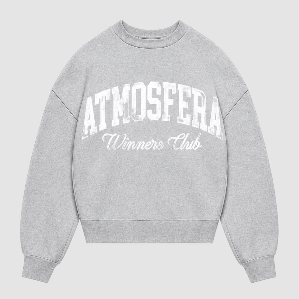 Poleron Boxy Fit  Polo Atmosfera  Winners Club Gris- PRE - ORDEN 15 Días hábiles