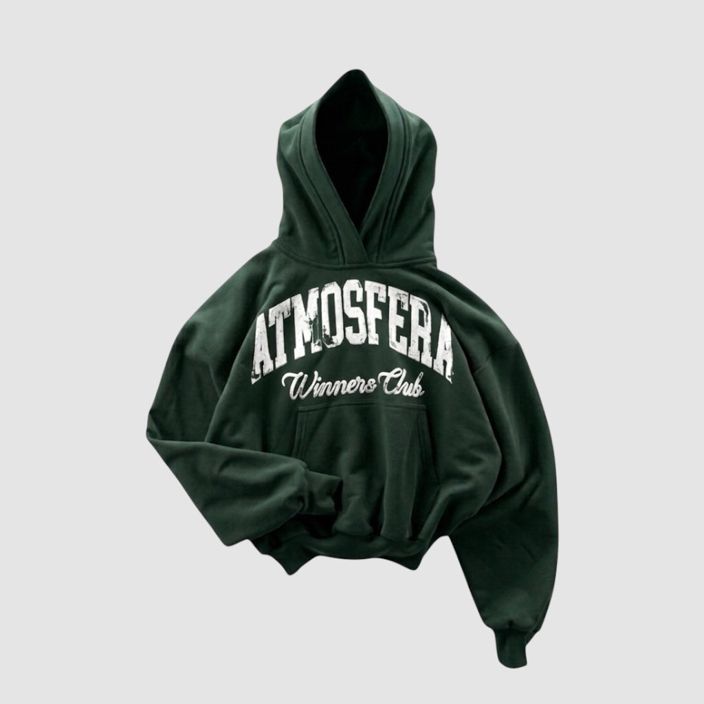 Poleron Boxy Fit Atmosfera Winniers Club Verde. PRE - ORDEN 15 Días Hábiles