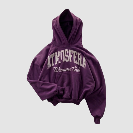 Poleron Boxy Fit Atmosfera Winniers Club MORADO        PRE - ORDEN 15 Días Hábiles