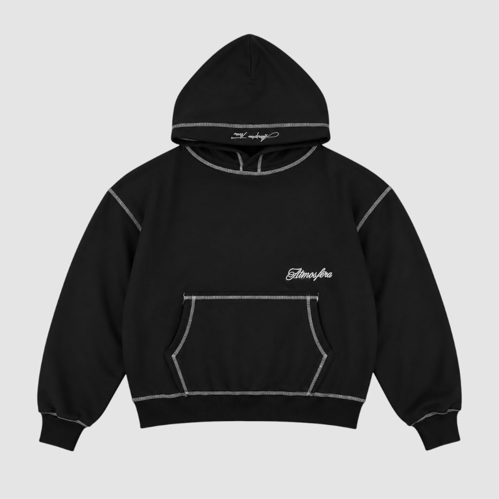 Polerón Atmosfera Nocturne  Boxy Fit Negro
