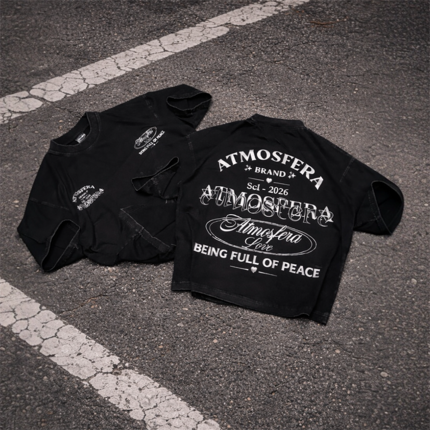 Polera Boxy Fit Atmosfera Love Grabillada